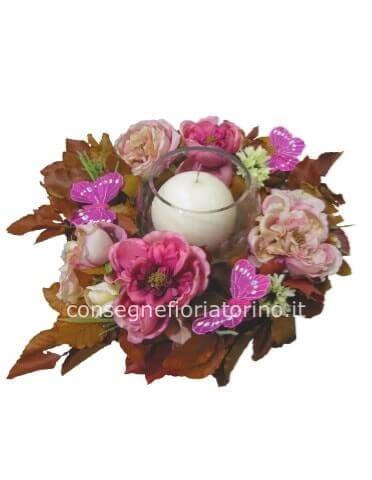 Coroncina autunnale con candela